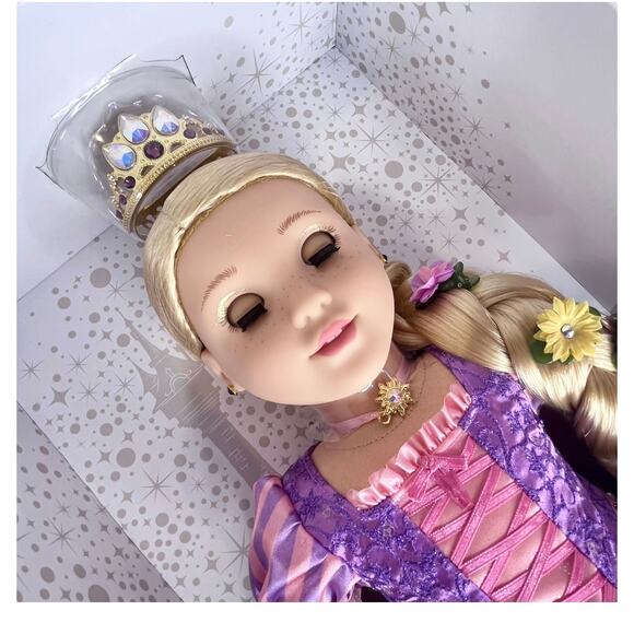 NEW American Girl Disney PRINCESS RAPUNZEL DOLL + Swarovski Limited Edition Box! - Picture 4 of 16